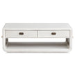 Salt Life Home Sunset Cove Moonlight Pearl Rectangular Cocktail Table with Casters
