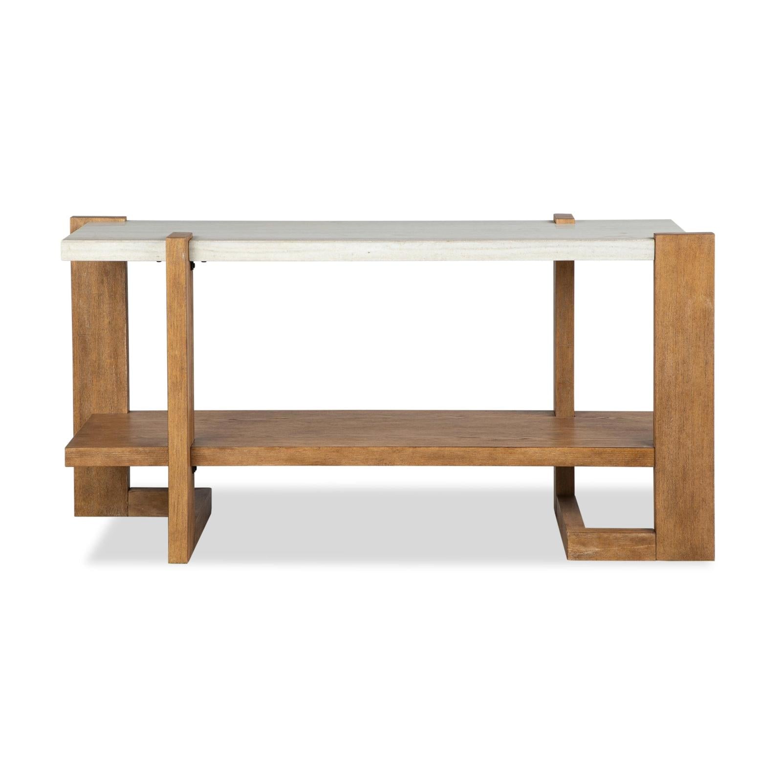 Magnussen Home Carrington Honey Wheat Rectangular Sofa Table