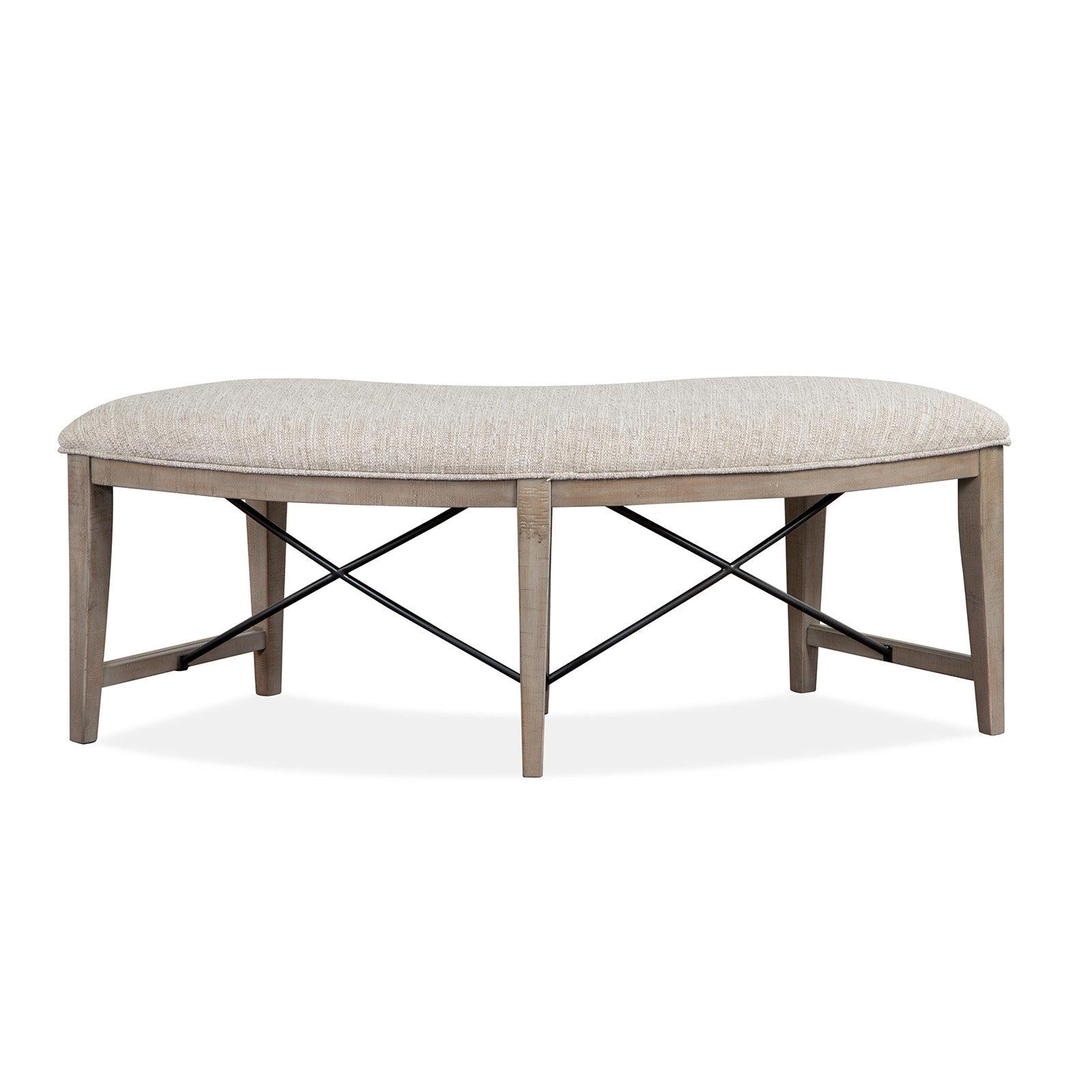 Magnussen Home Paxton Place Dovetail Grey Upholstered Bench