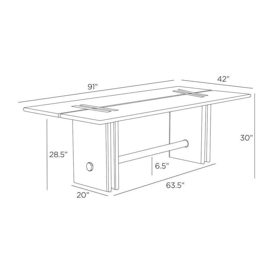Arteriors Dominic Outdoor Dining Table