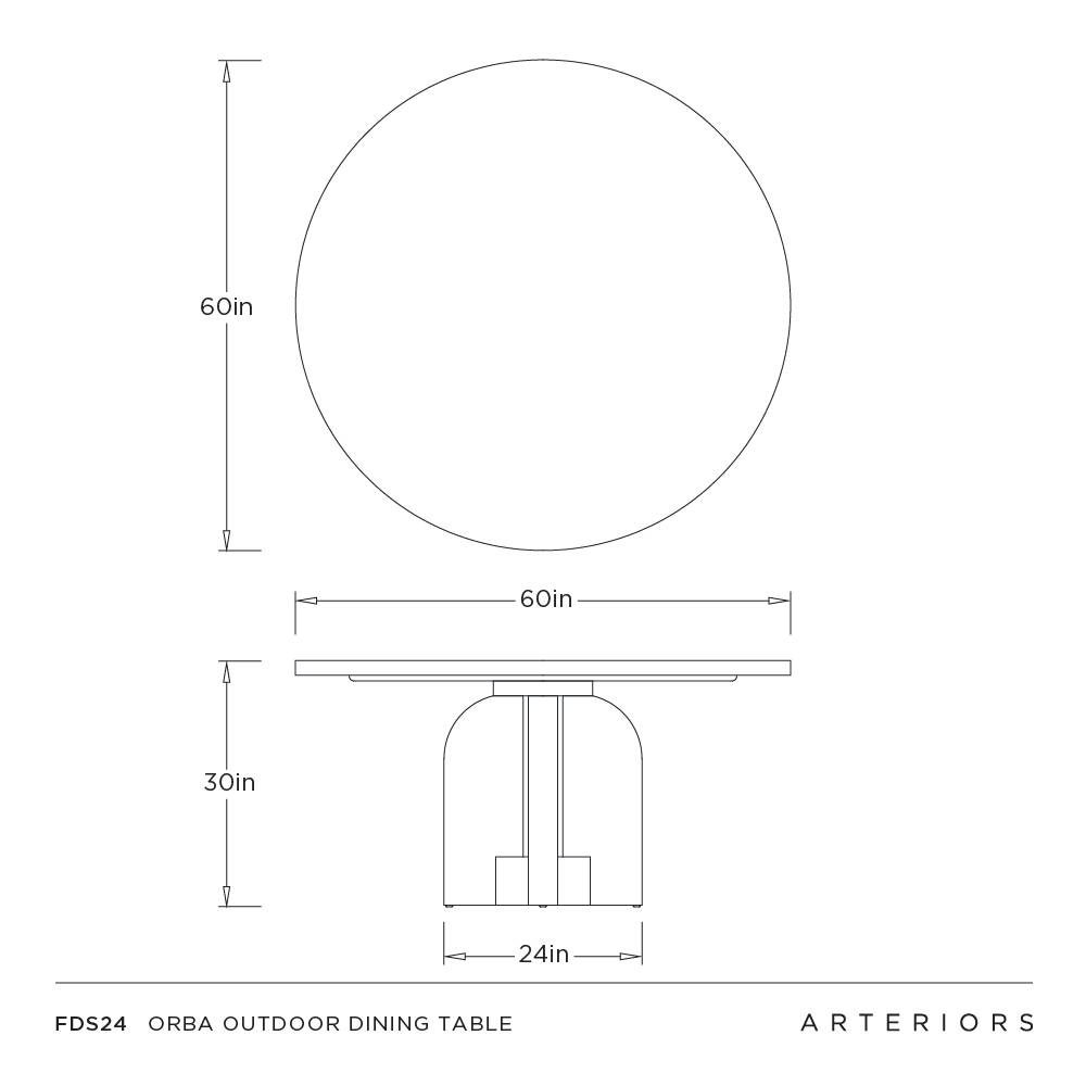 Arteriors Orba Outdoor Dining Table