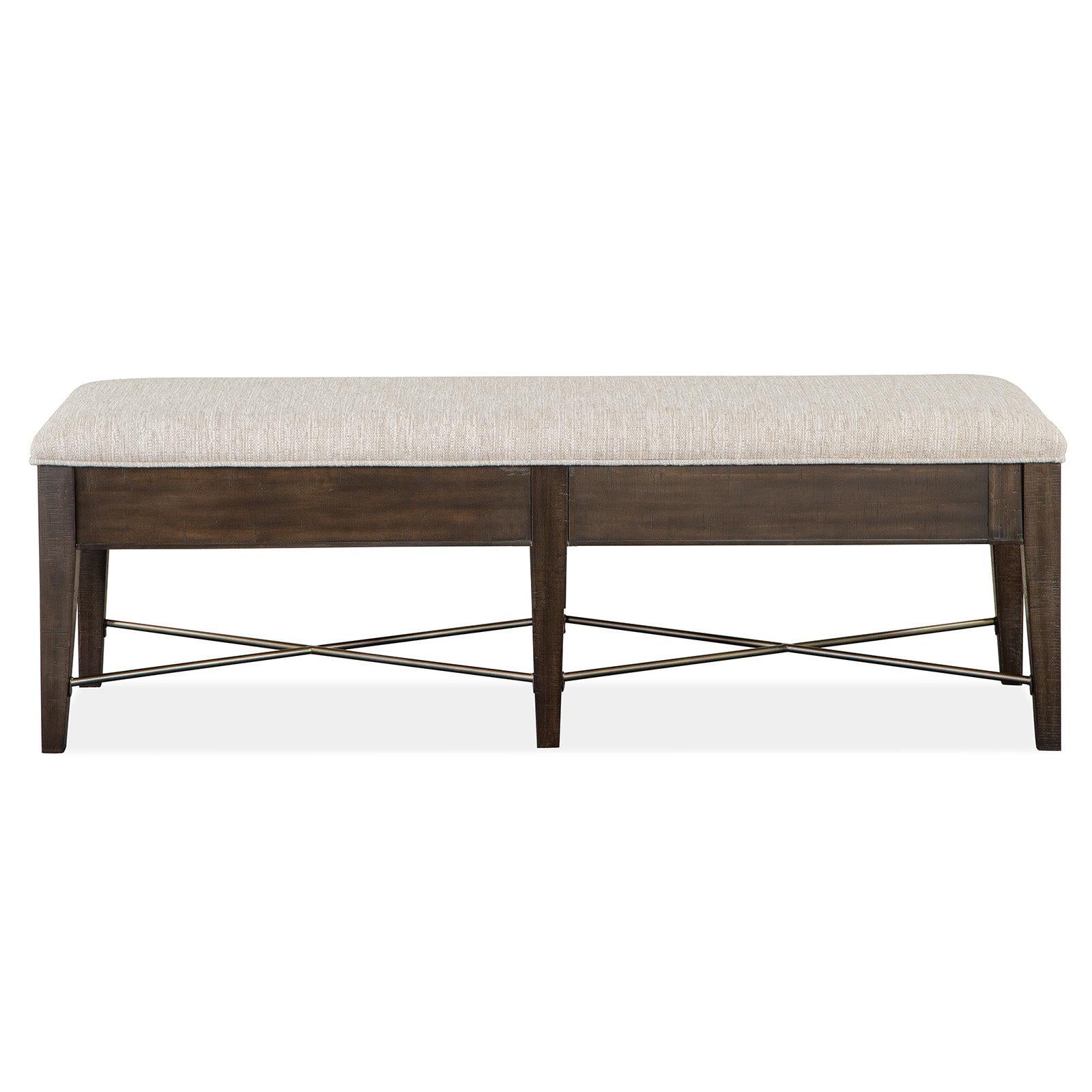 Magnussen Home Westley Falls Graphite Upholstered Bench