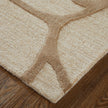 Feizy Kimball 8A32F Transitional Abstract Rug in Ivory/Brown/Tan