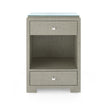 Villa & House Fedor 2-Drawer Side Table with Glass Top