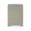 Villa & House Fedor 2-Drawer Side Table with Glass Top