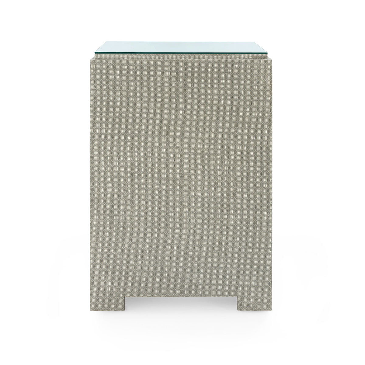 Villa & House Fedor 2-Drawer Side Table with Glass Top