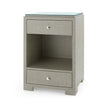 Villa & House Fedor 2-Drawer Side Table with Glass Top