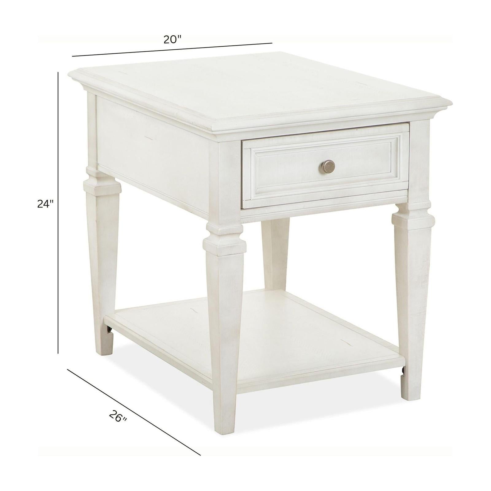 Magnussen Home Newport Alabaster End Table