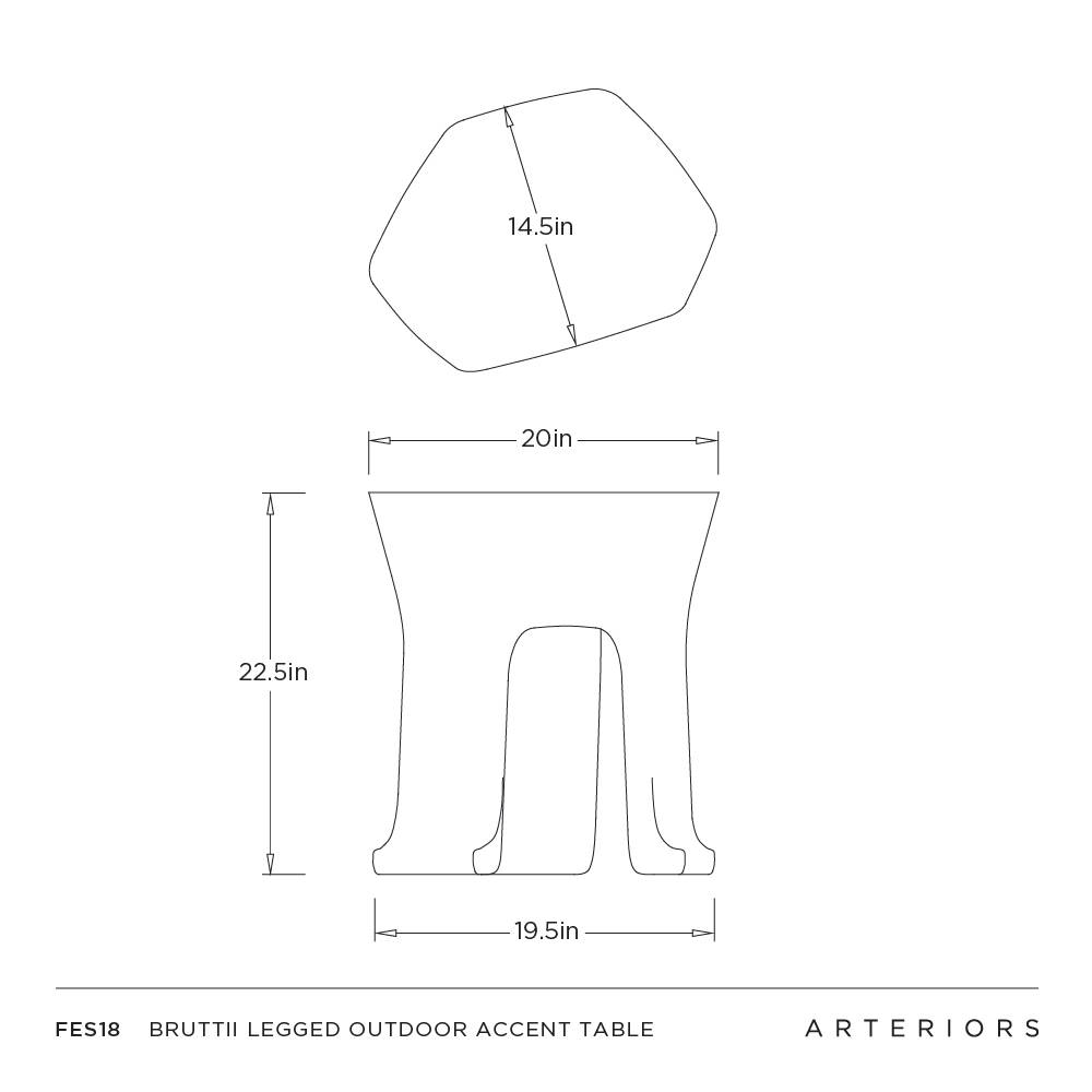 Arteriors Bruttii Legged Outdoor Accent Table