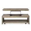 Magnussen Home Conrad Stone Harbor Grey Rectangular Lift Top Storage Cocktail Table With Casters