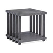 Magnussen Home Eldridge Weathered Gravel And Satin Bronze Rectangular End Table