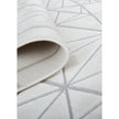 Feizy Micah 3045F Modern Geometric in White/Silver/Gray