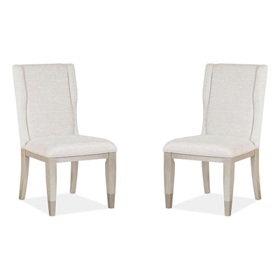 Magnussen Home Lenox Acadia White Upholstered Host Chair Set of 2