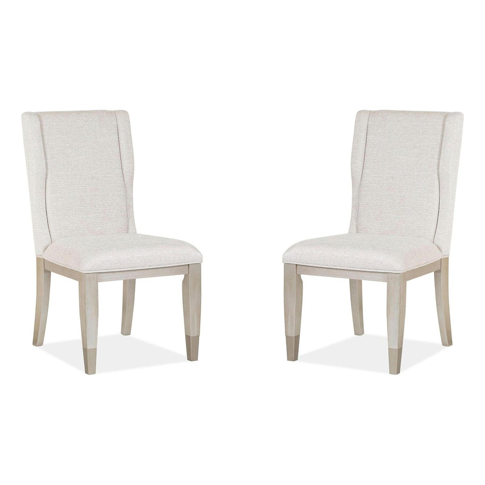 Magnussen Home Lenox Acadia White Upholstered Host Chair Set of 2