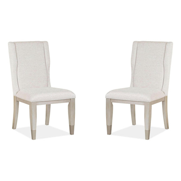 Magnussen Home Lenox Acadia White Upholstered Host Chair Set of 2