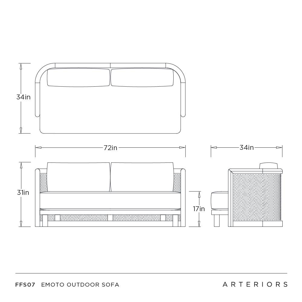 Arteriors Emoto Outdoor Sofa