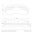 Arteriors Helene Curved Outdoor Sofa