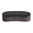 Arteriors Turner Sofa Charcoal Sherpa White Oyster Clearance