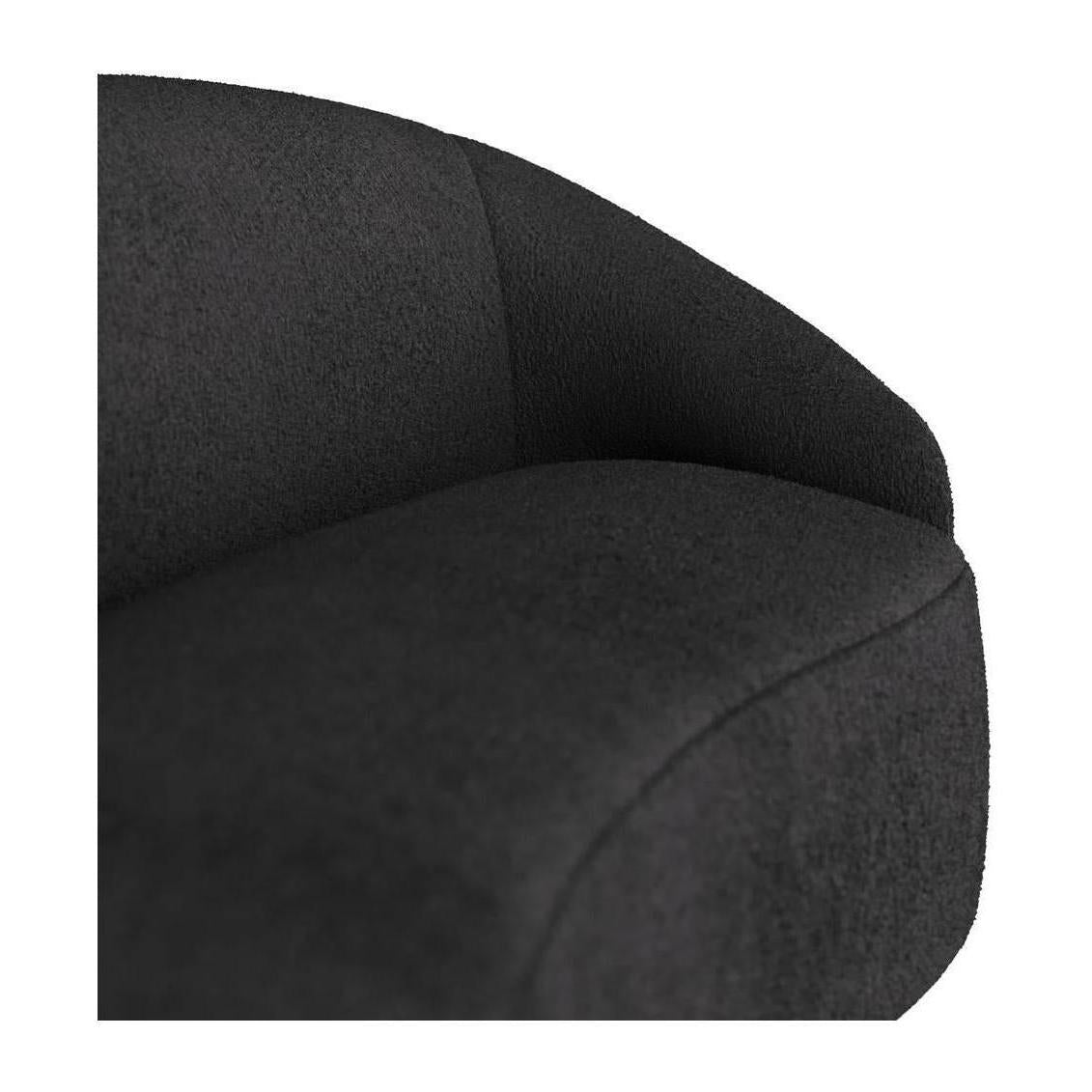 Arteriors Turner Sofa Charcoal Sherpa White Oyster Clearance