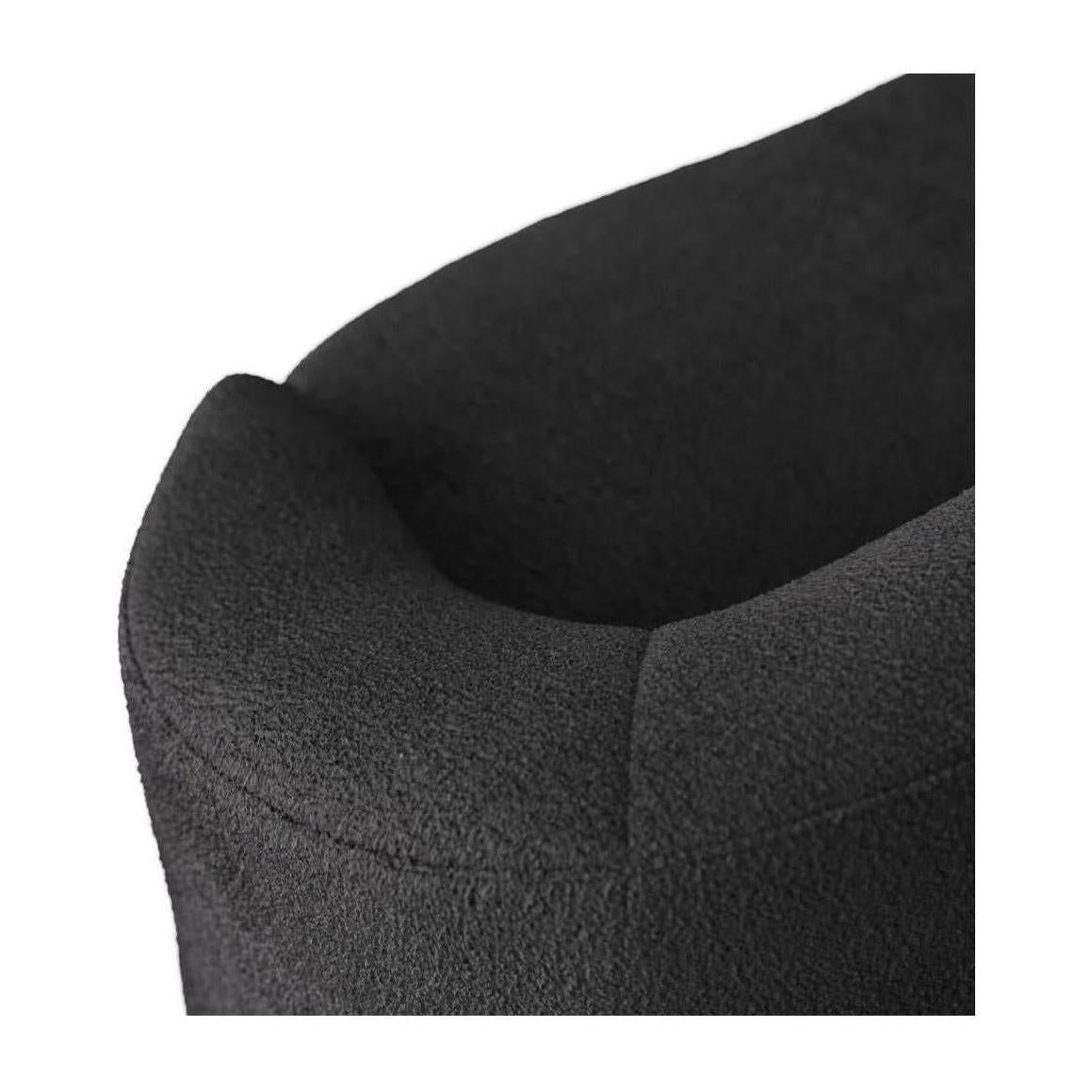 Arteriors Turner Sofa Charcoal Sherpa White Oyster Clearance