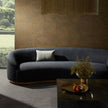 Arteriors Turner Sofa Charcoal Sherpa White Oyster Clearance