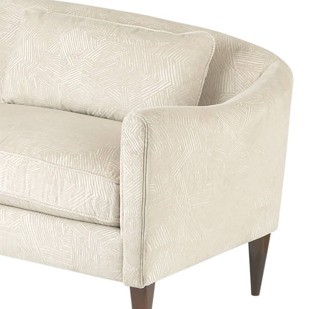 Arteriors Vincent Sofa Textured Ivory Dark Walnut