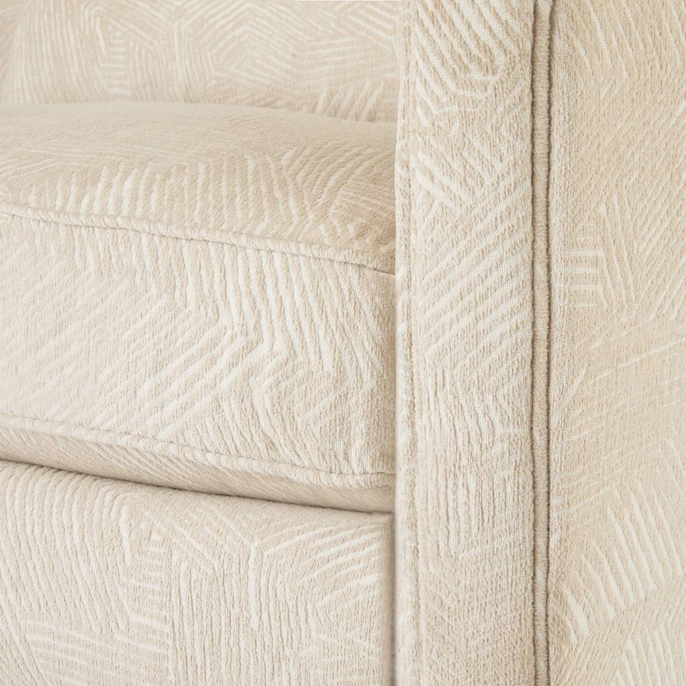 Arteriors Vincent Sofa Textured Ivory Dark Walnut