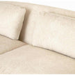 Arteriors Vincent Sofa Textured Ivory Dark Walnut