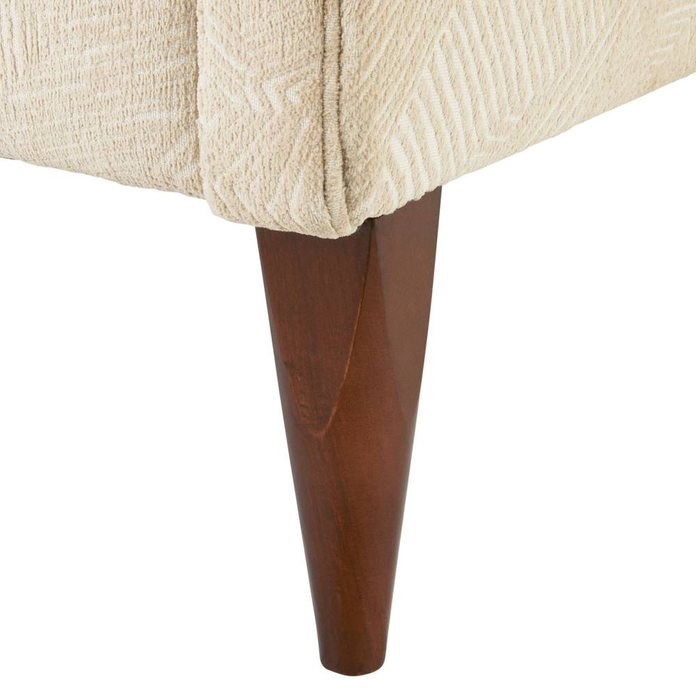 Arteriors Vincent Sofa Textured Ivory Dark Walnut
