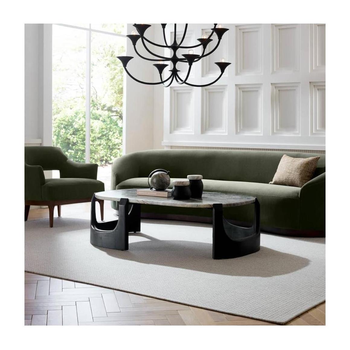 Arteriors Turner Sofa Pine Performance Chenille Dark Walnut