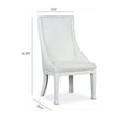 Magnussen Home Kingston Whisper White & Cerused Nutmeg Upholstered Host Chair Set of 2