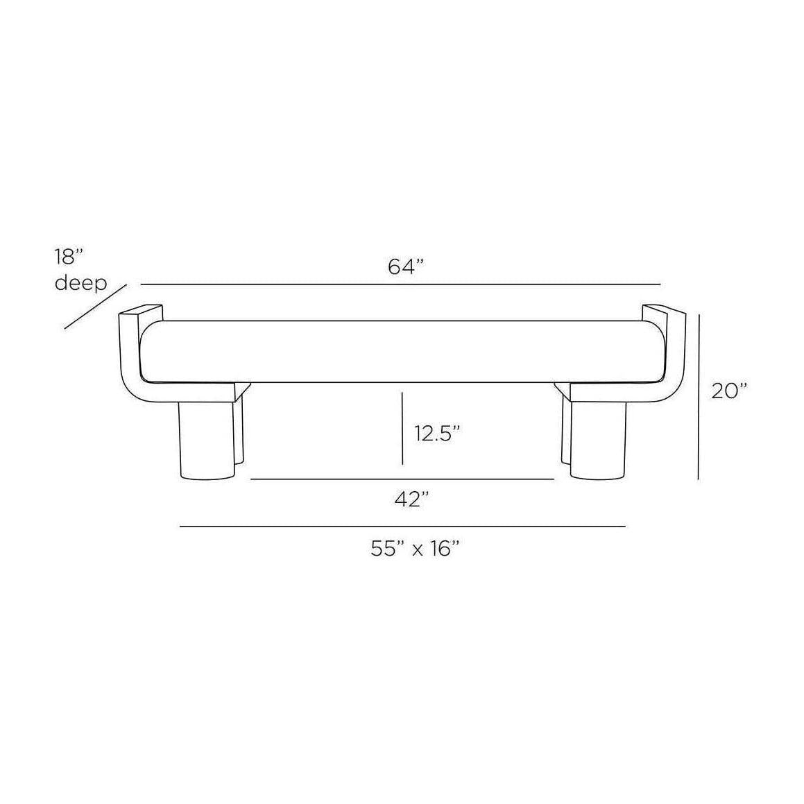 Arteriors Wesley Bench