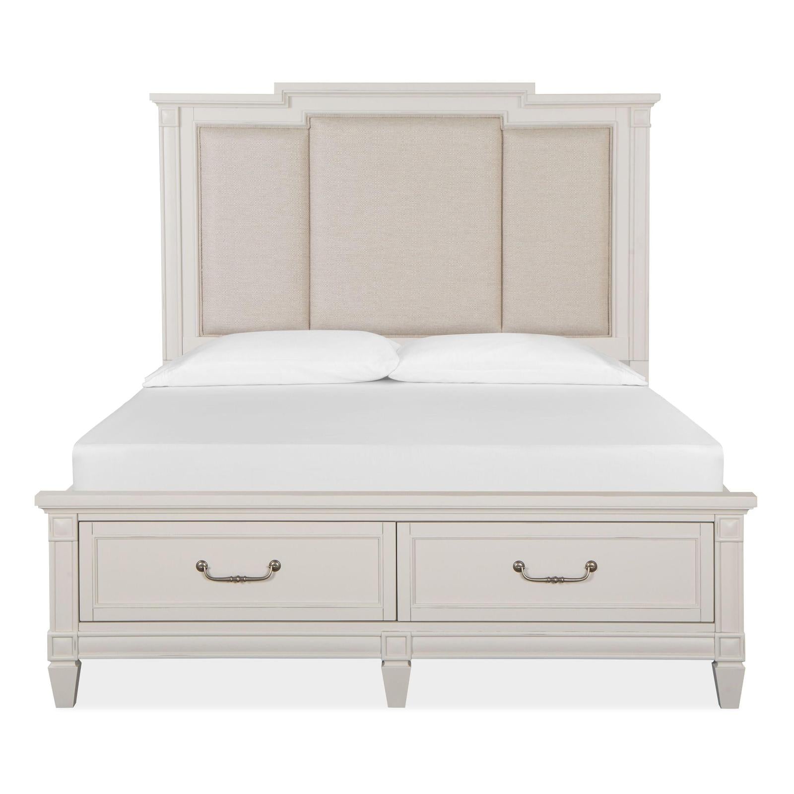 Magnussen Home Willowbrook Egg Shell White Bed