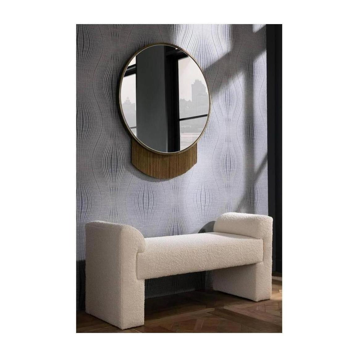 Arteriors Windemere Bench Cream Sherpa