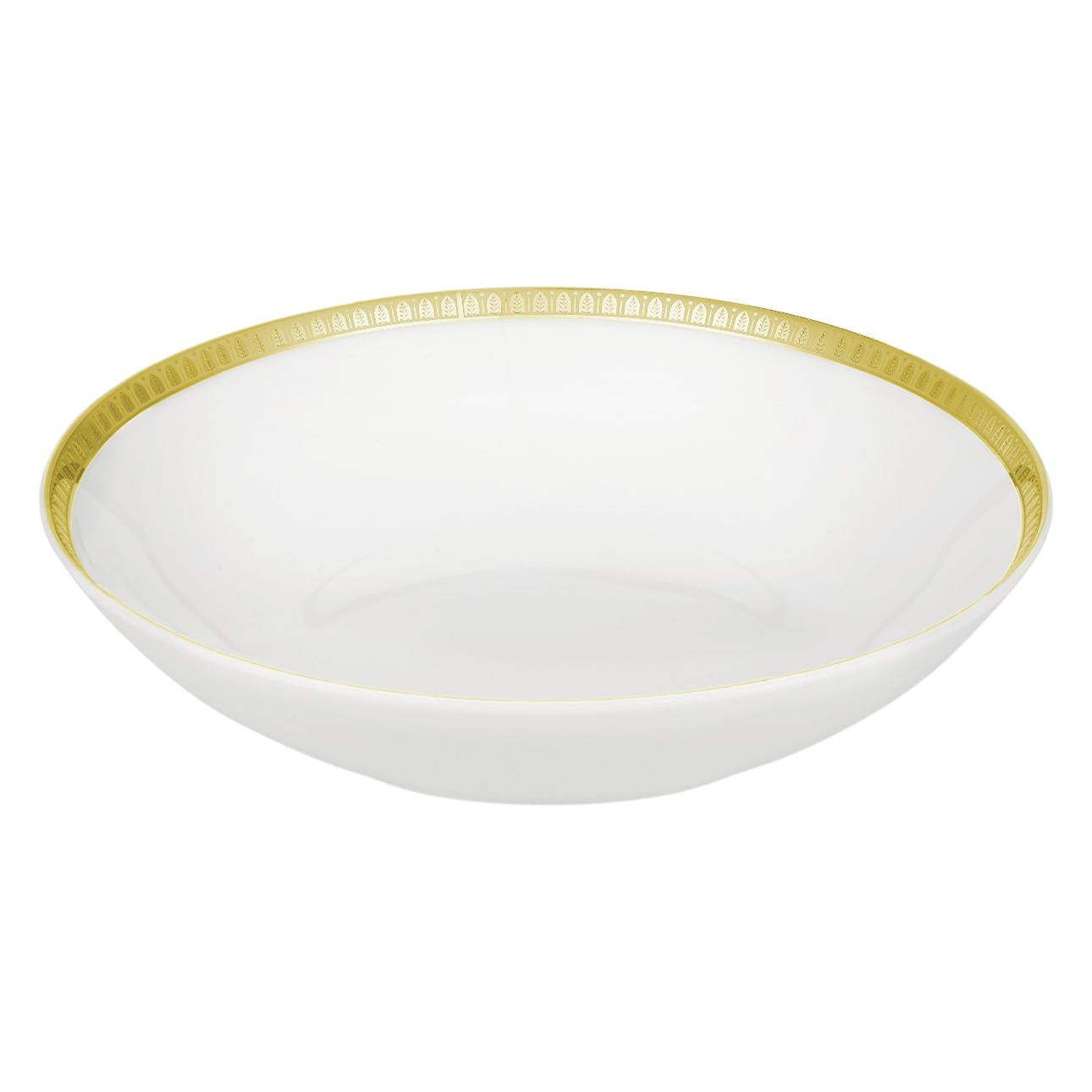 Christofle Malmaison Porcelain Soup-Cereal/Pasta Bowl Gold 19 Cm