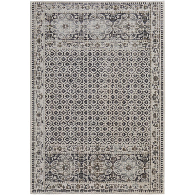 Feizy Kano 3874F Transitional Distressed Rug in Ivory/Taupe/Gray