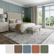 Feizy Dartmouth 39QKF Transitional Abstract Rug in Tan/Brown/Blue