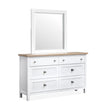 Salt Life Home Windmill Harbour White Whisp and Sand Double Drawer Dresser with Portrait Mirror Sale