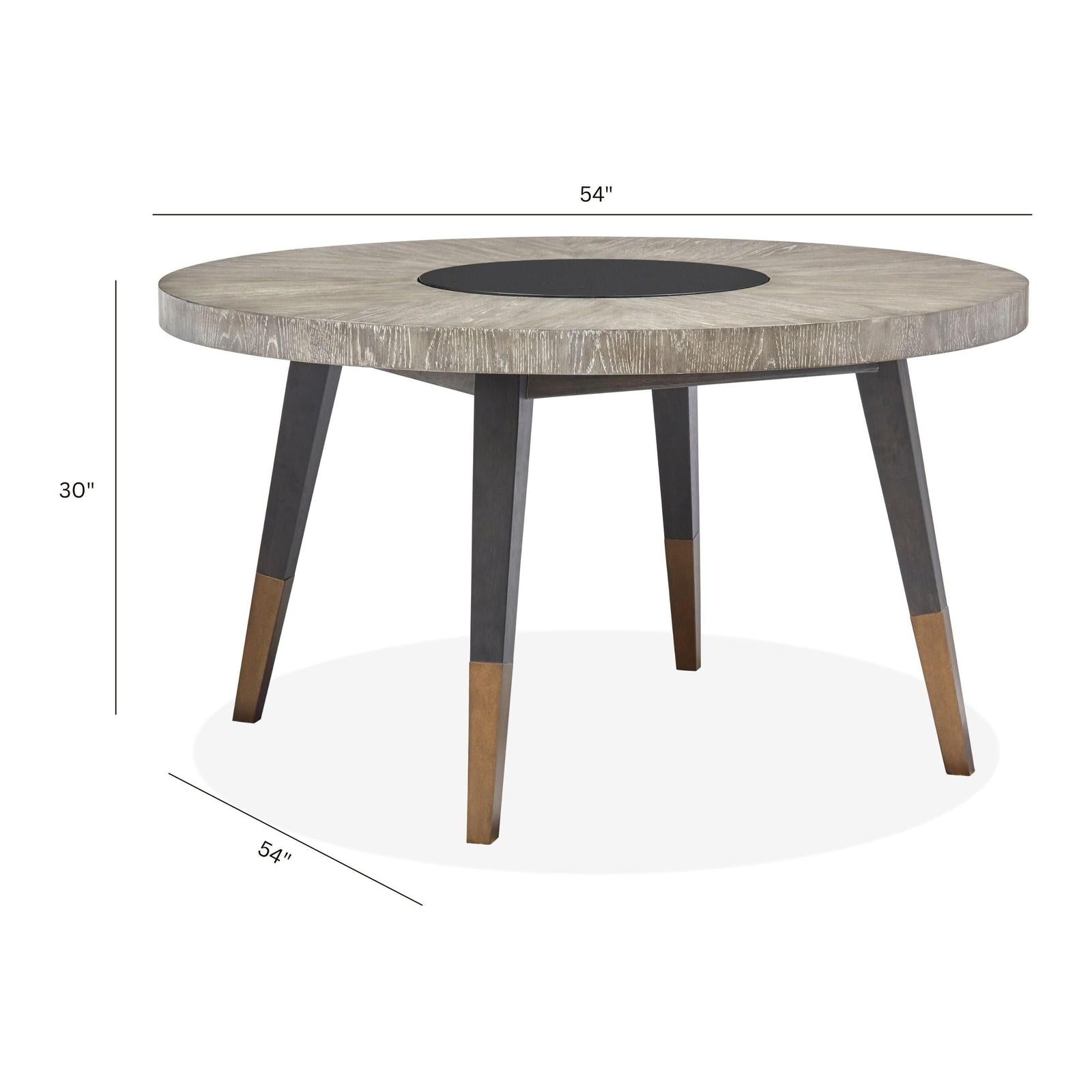 Magnussen Home Ryker Nocturn Black & Coventry Grey Dining Table