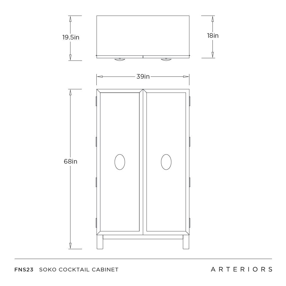 Arteriors Soko Cocktail Cabinet