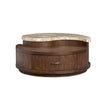 Magnussen Home Mcpherson Burnt Umber Round Cocktail Table With Casters