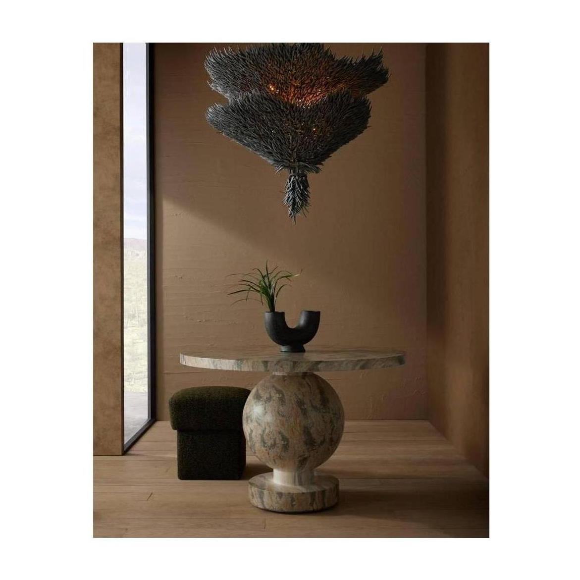 Arteriors Athens Ottoman Olive Bouclé