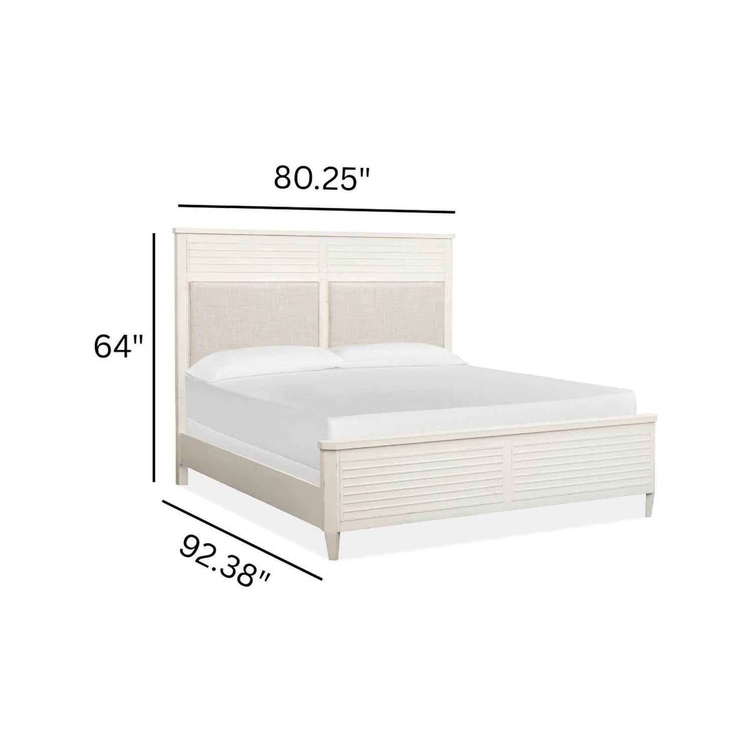 Salt Life Home Echo Isles Sea Pearl and Driftwood California King Upholstered Panel Bed