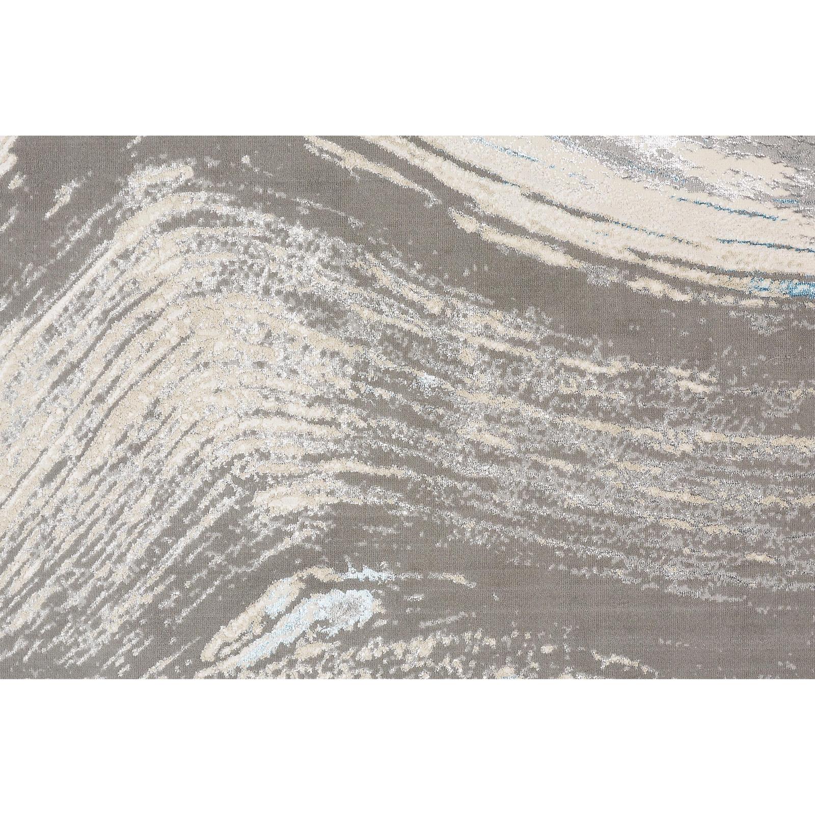 Feizy Azure 3524F Modern Abstract Rug in Gray/Ivory/Blue