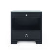 Villa & House Frances 2-Drawer Side Table with Glass Top