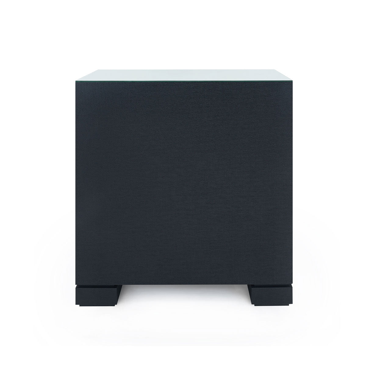 Villa & House Frances 2-Drawer Side Table with Glass Top
