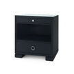Villa & House Frances 2-Drawer Side Table with Glass Top