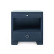 Villa & House Frances 2-Drawer Side Table with Glass Top
