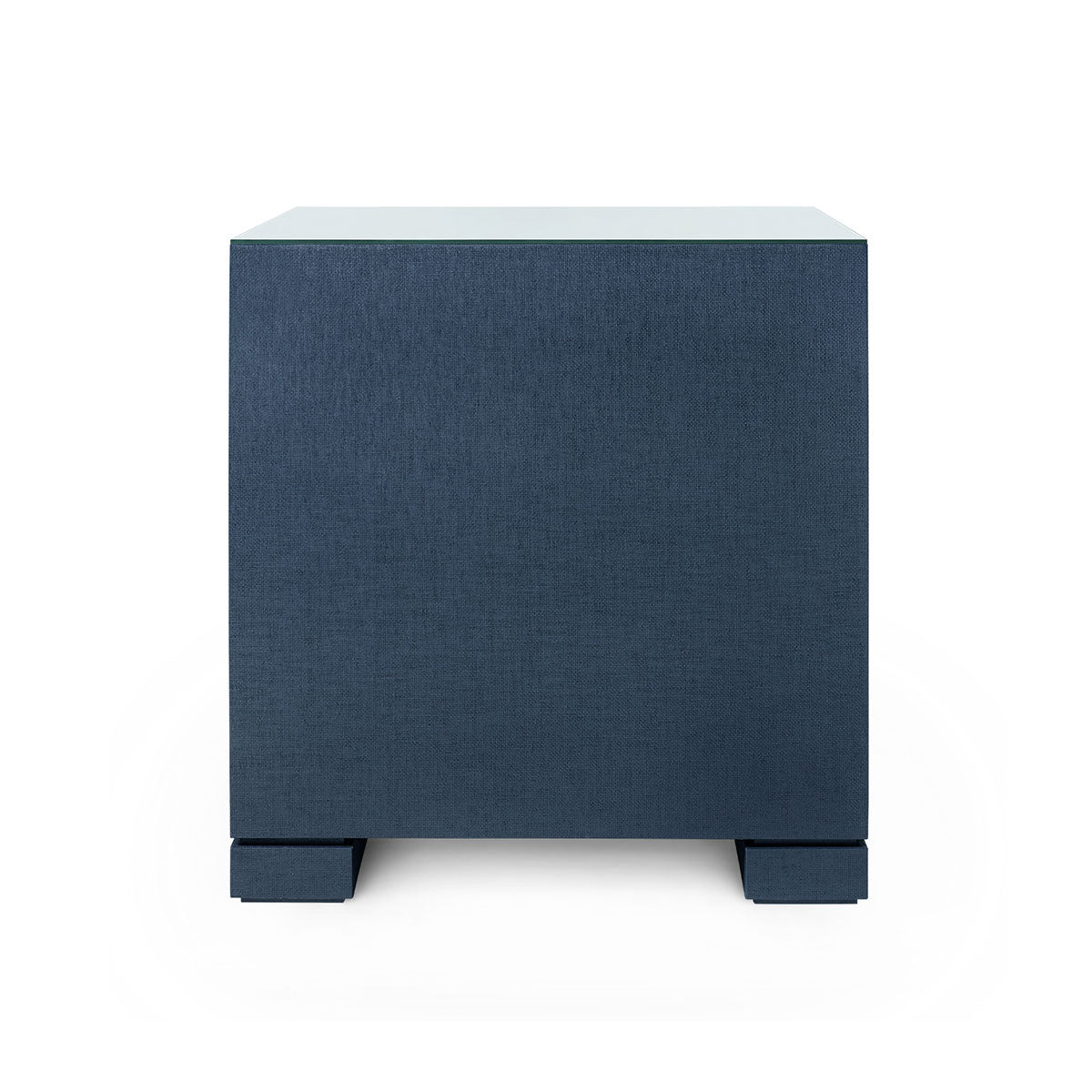 Villa & House Frances 2-Drawer Side Table with Glass Top