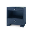 Villa & House Frances 2-Drawer Side Table with Glass Top